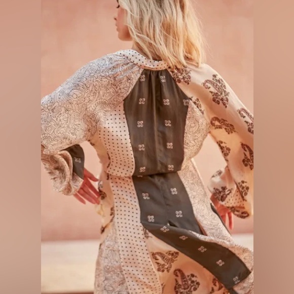 NWT Free People Mes DEMOISELLES Paquerette Dress Size 42 / US 6 100% Silk $590 - Picture 3 of 12